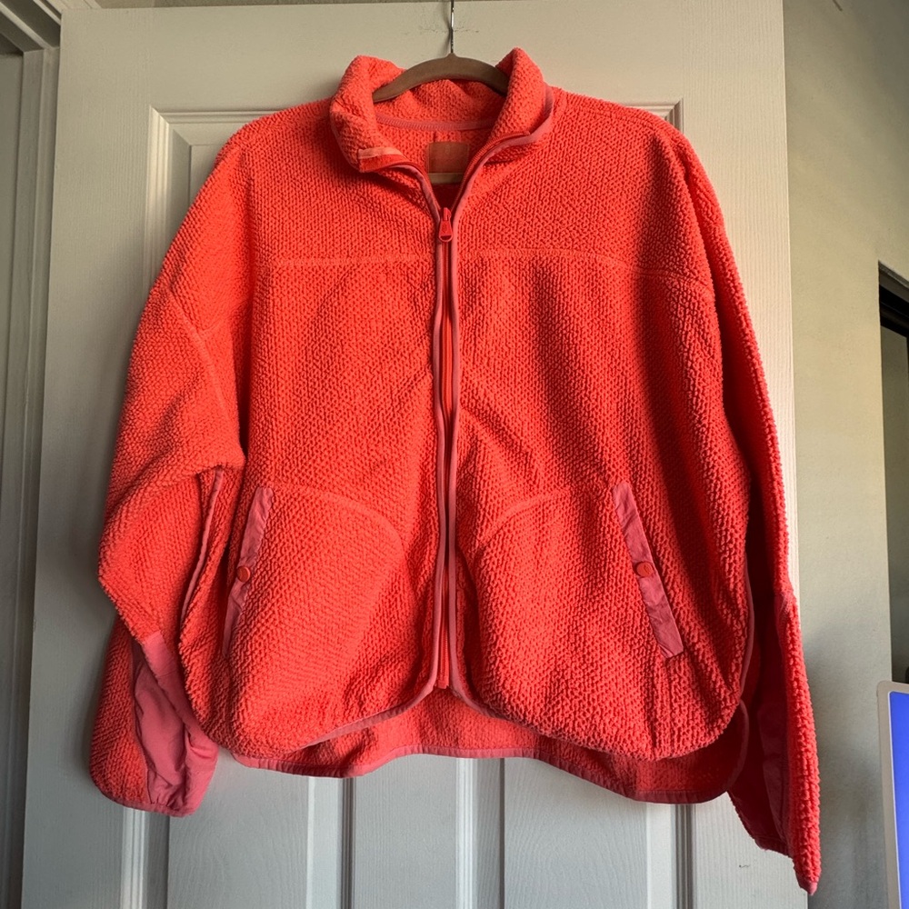 Coral Fleece Zip-Up Jacket